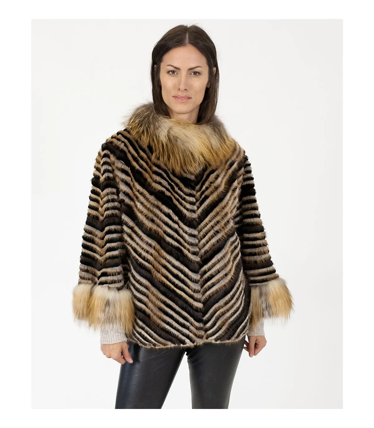 Tan and Black Mink, Fox, and Rex Capelet at FurSource.com