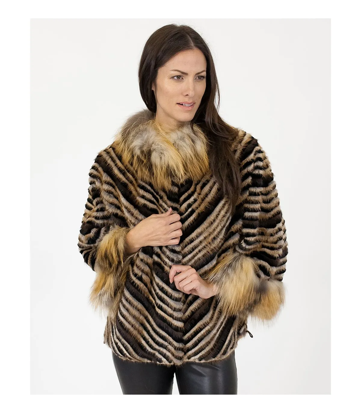 Tan and Black Mink, Fox, and Rex Capelet at FurSource.com