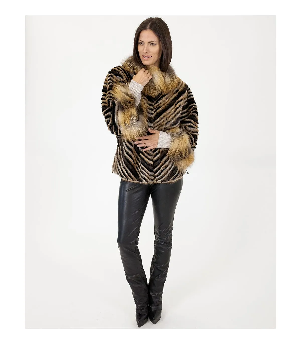 Tan and Black Mink, Fox, and Rex Capelet at FurSource.com