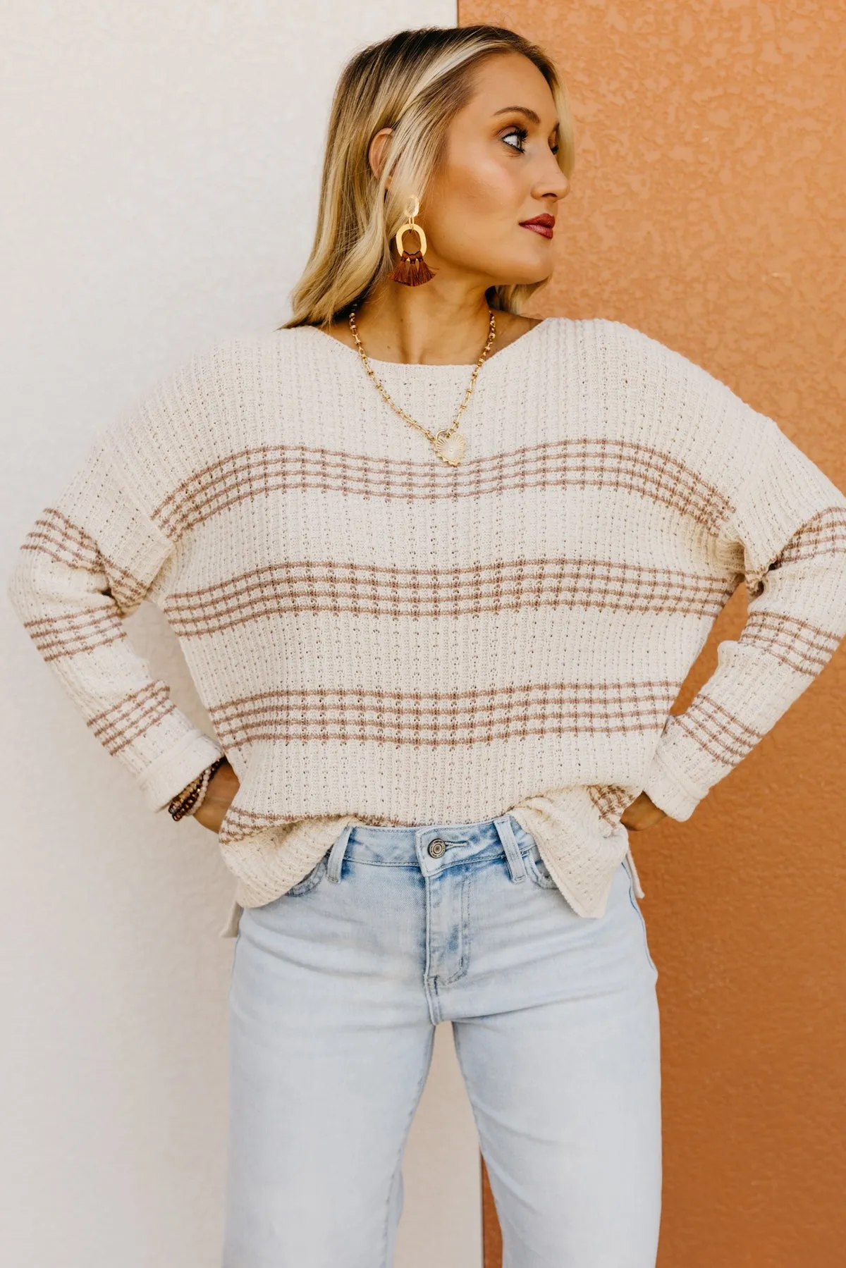 The Langston Chunky Knit Striped Sweater