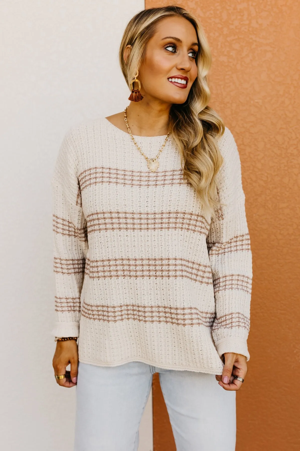 The Langston Chunky Knit Striped Sweater