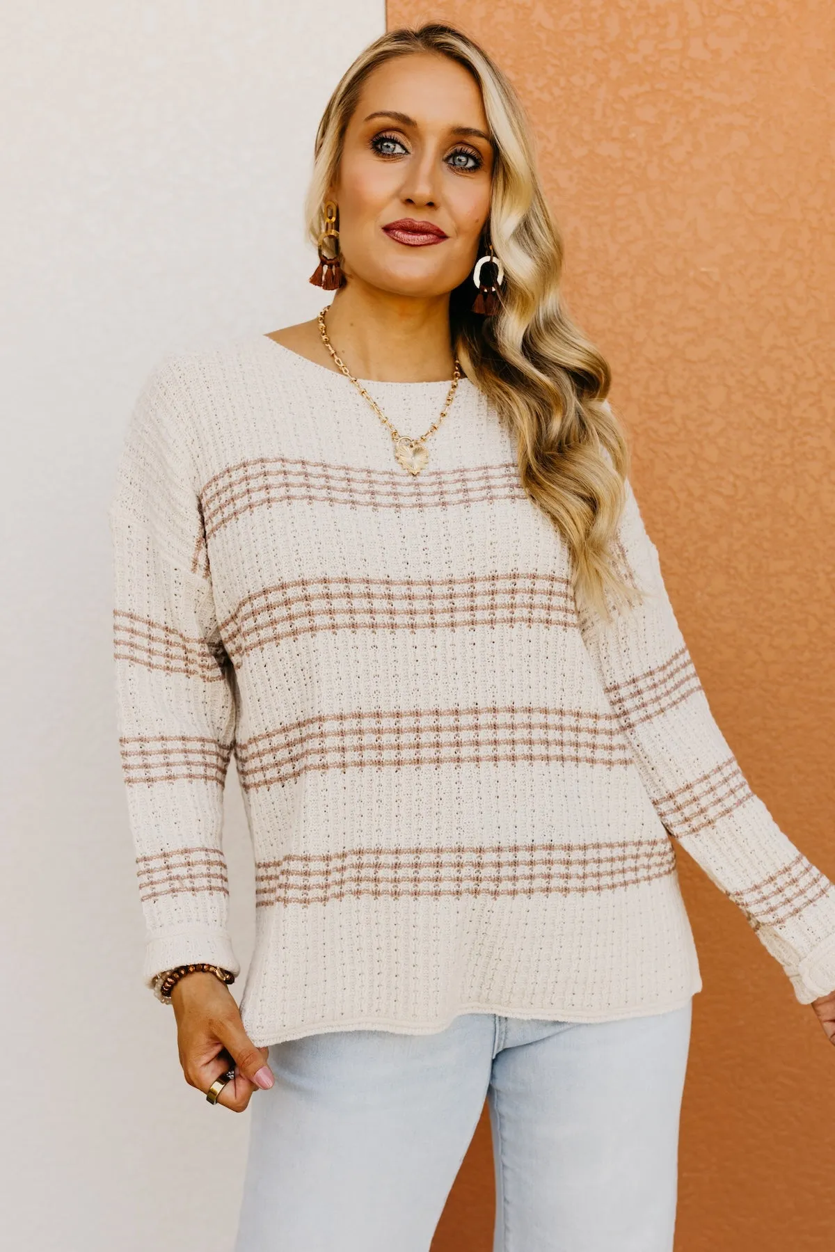 The Langston Chunky Knit Striped Sweater