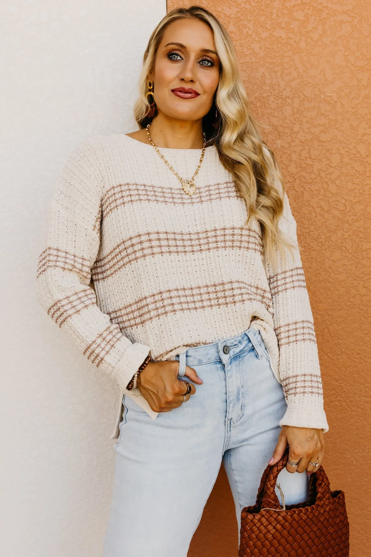 The Langston Chunky Knit Striped Sweater