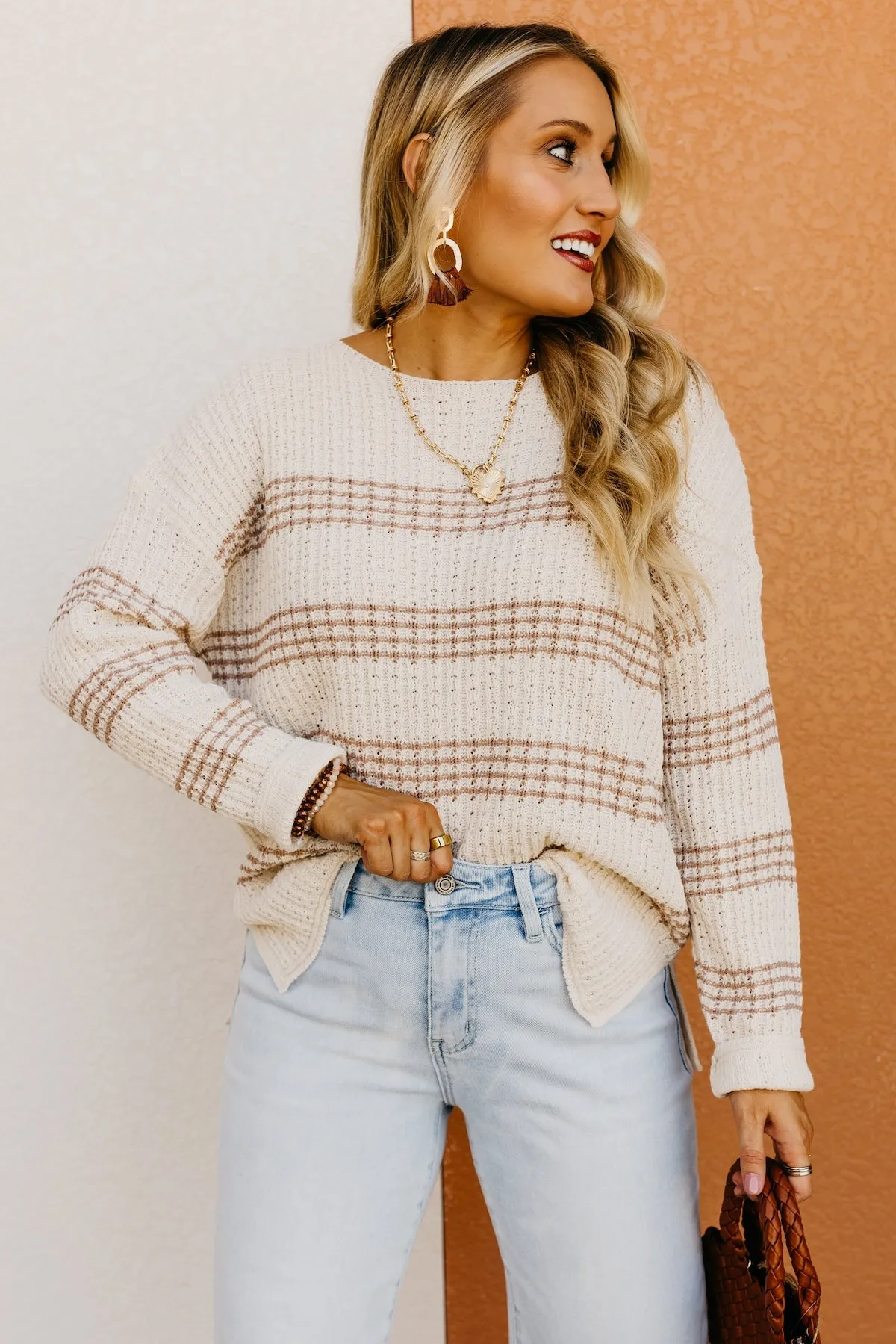 The Langston Chunky Knit Striped Sweater