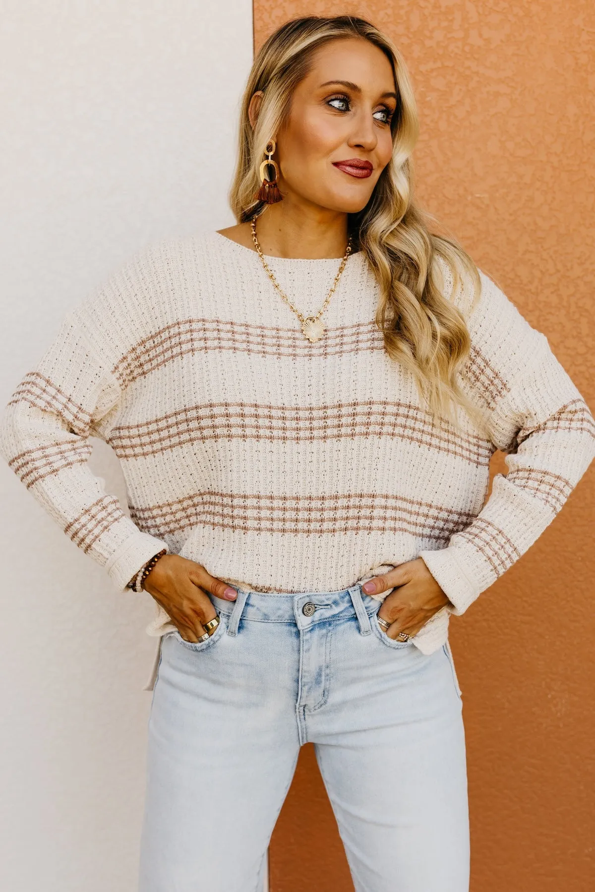 The Langston Chunky Knit Striped Sweater