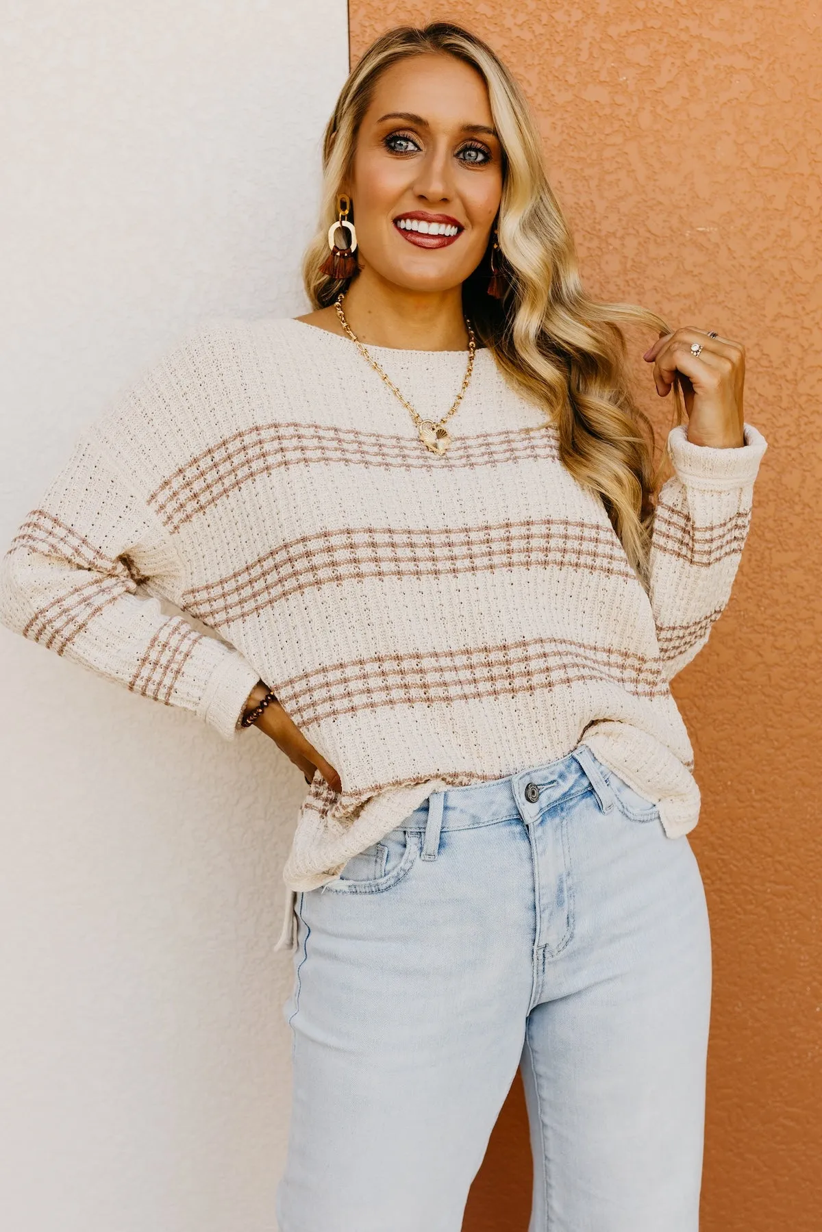 The Langston Chunky Knit Striped Sweater