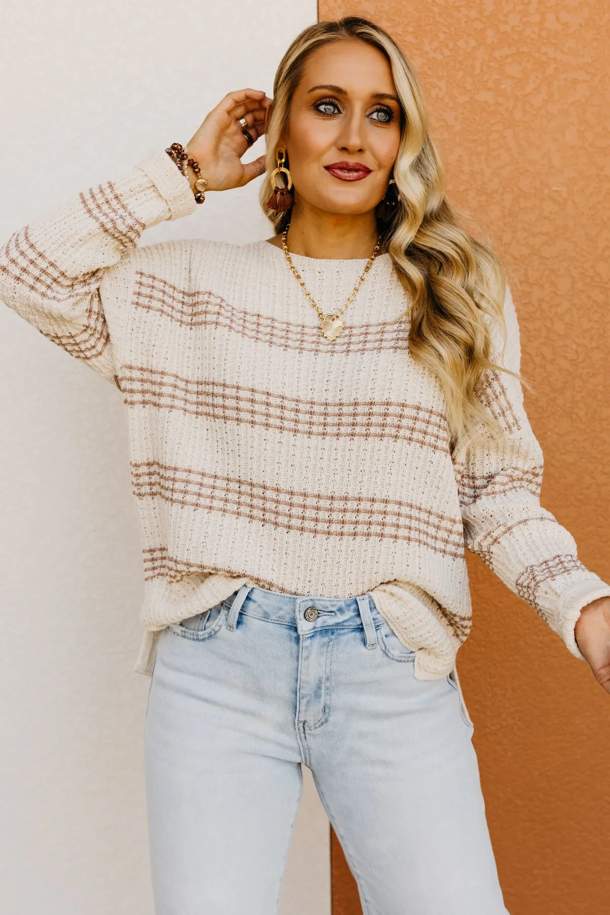 The Langston Chunky Knit Striped Sweater