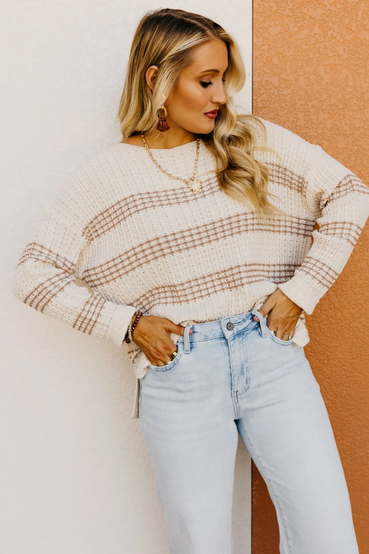 The Langston Chunky Knit Striped Sweater