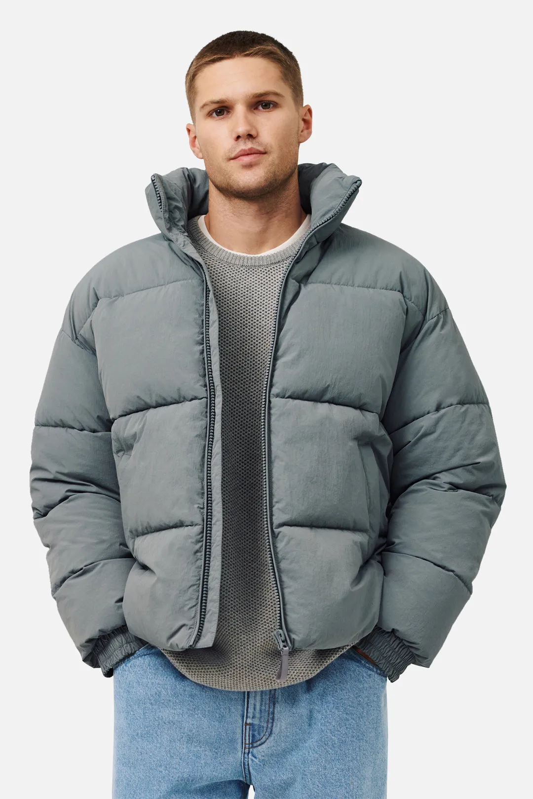 The Regent Puffer Jacket - OD Steel