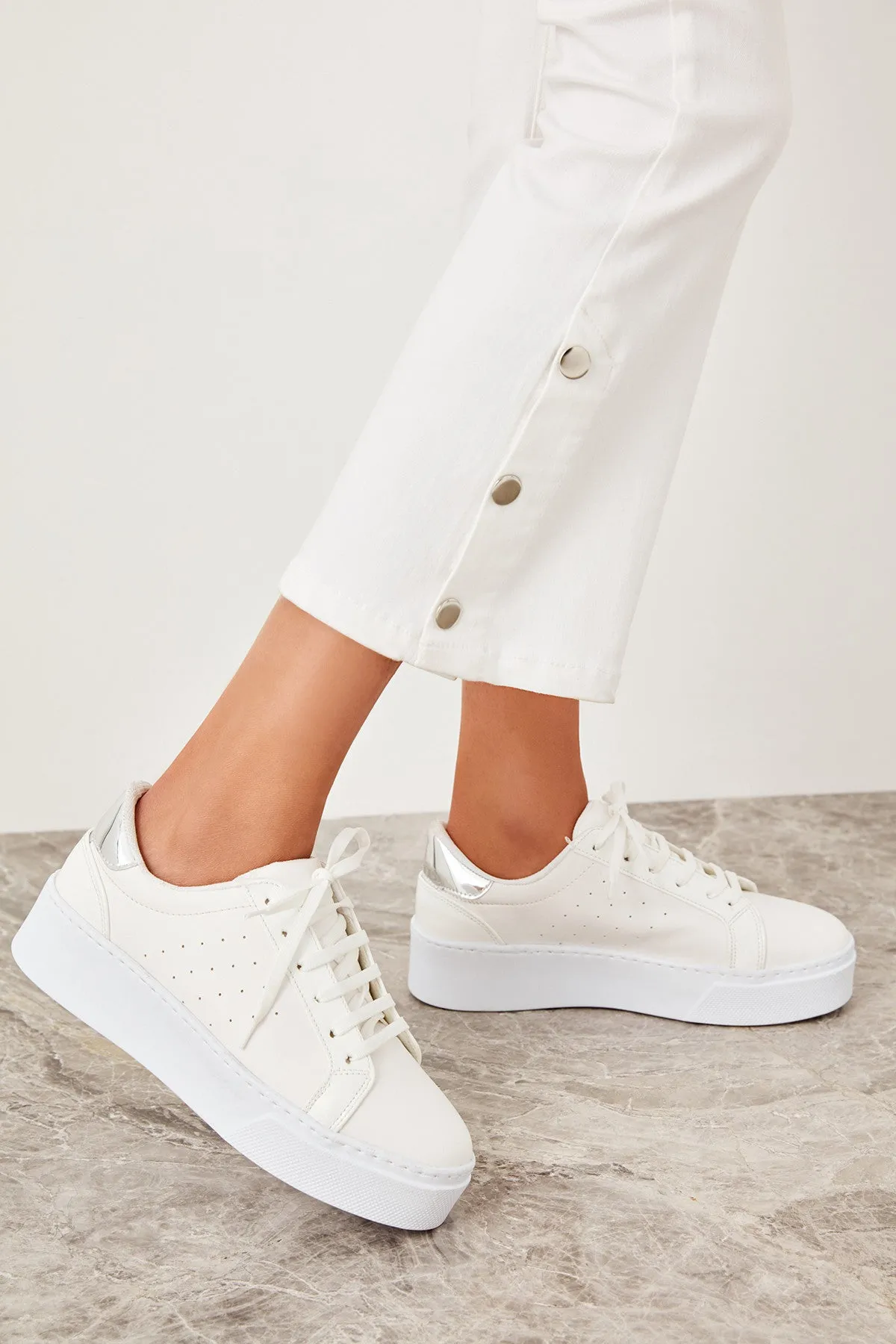 Trendyol White Women Sneaker