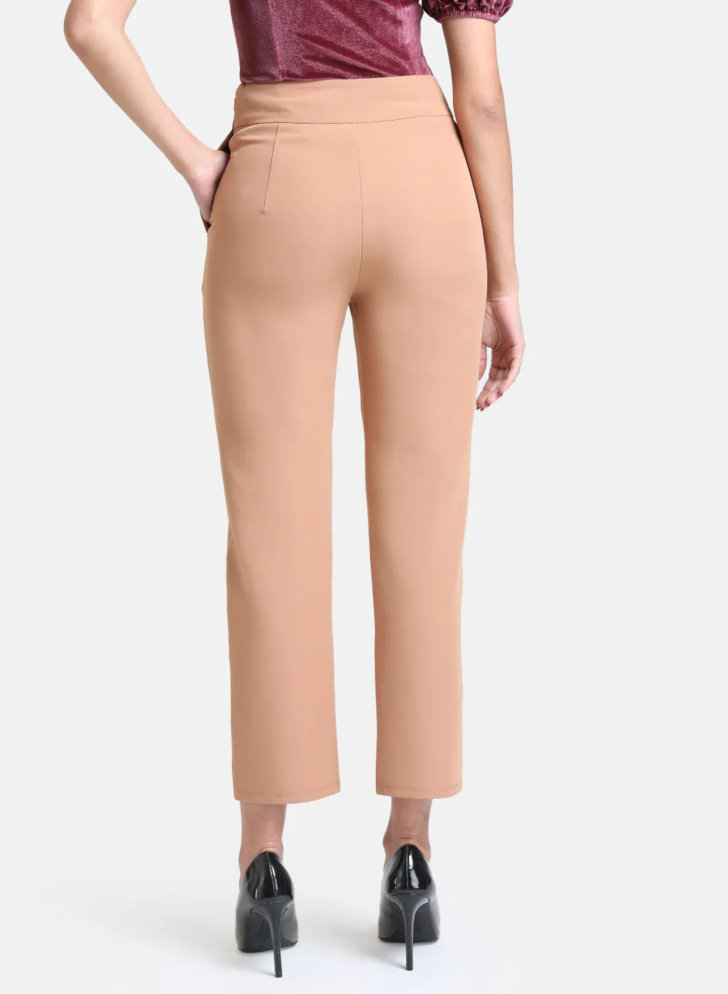 Trouser With Metal Trim At Waist