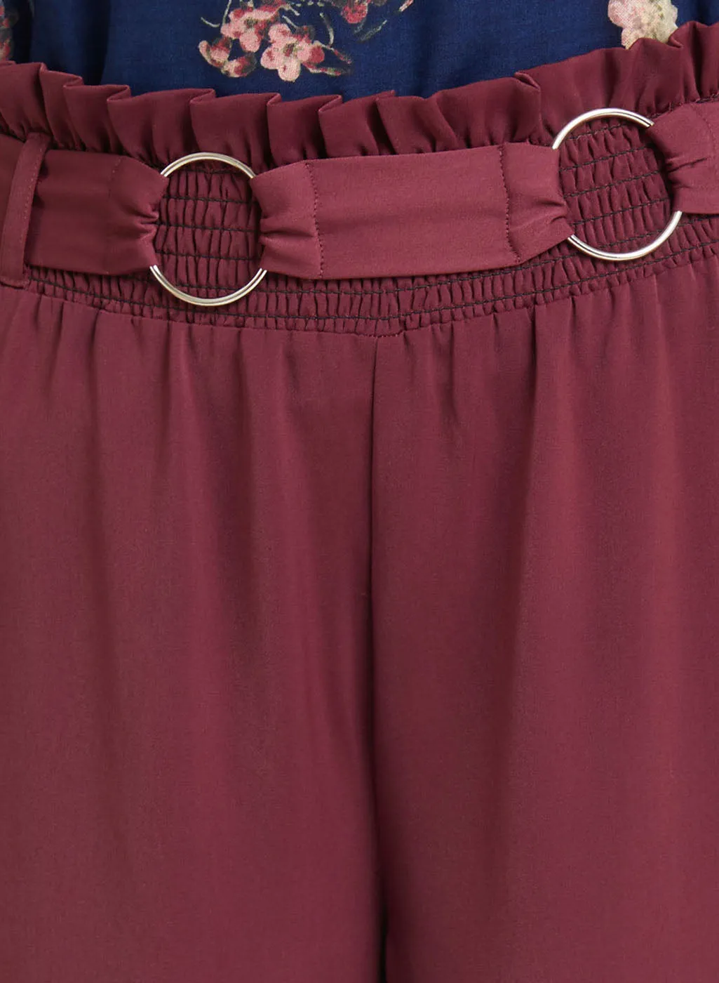 Trouser With Smocking At Waist