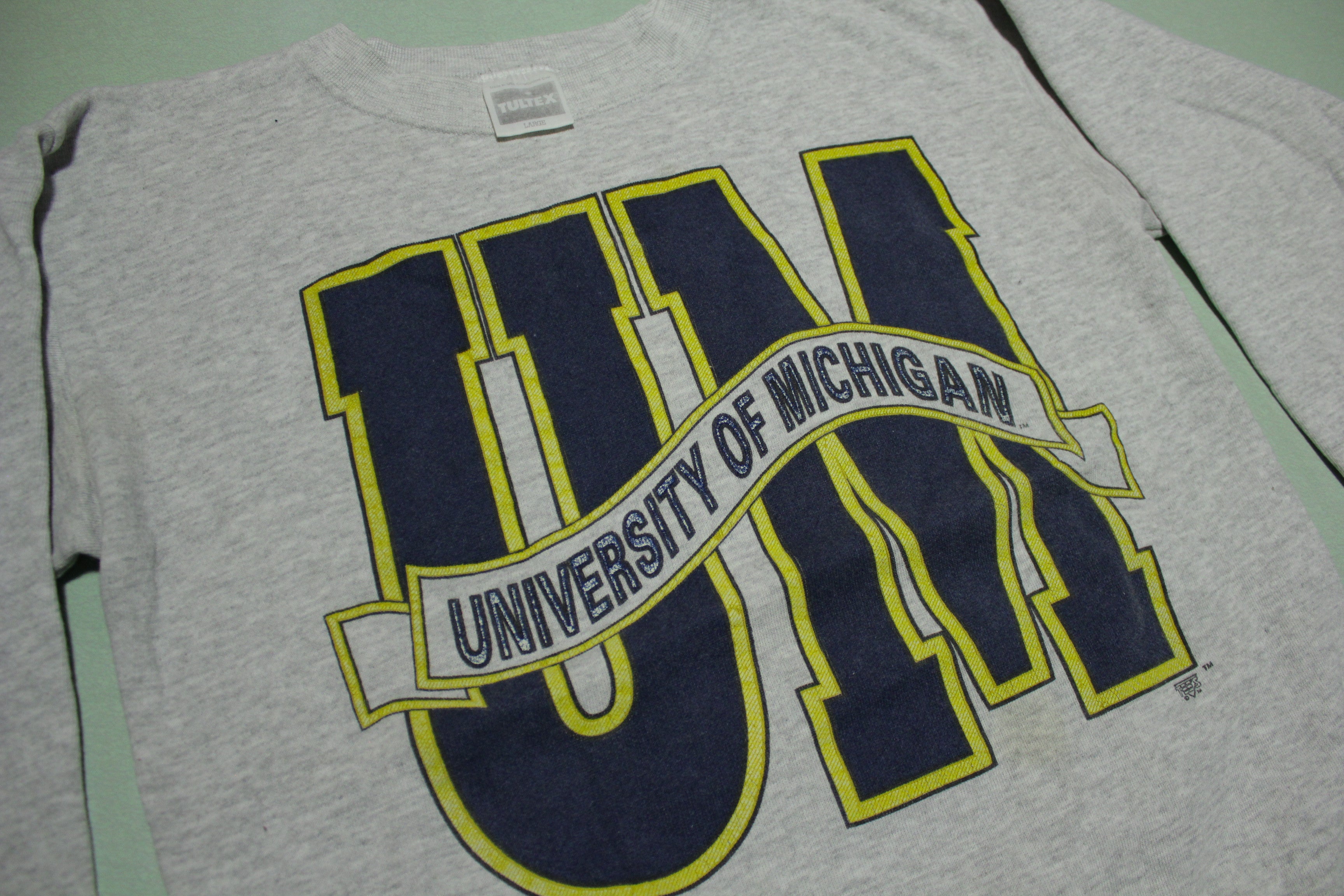 University of Michigan Vintage Collegiate Tultex USA Crewneck Sweatshirt