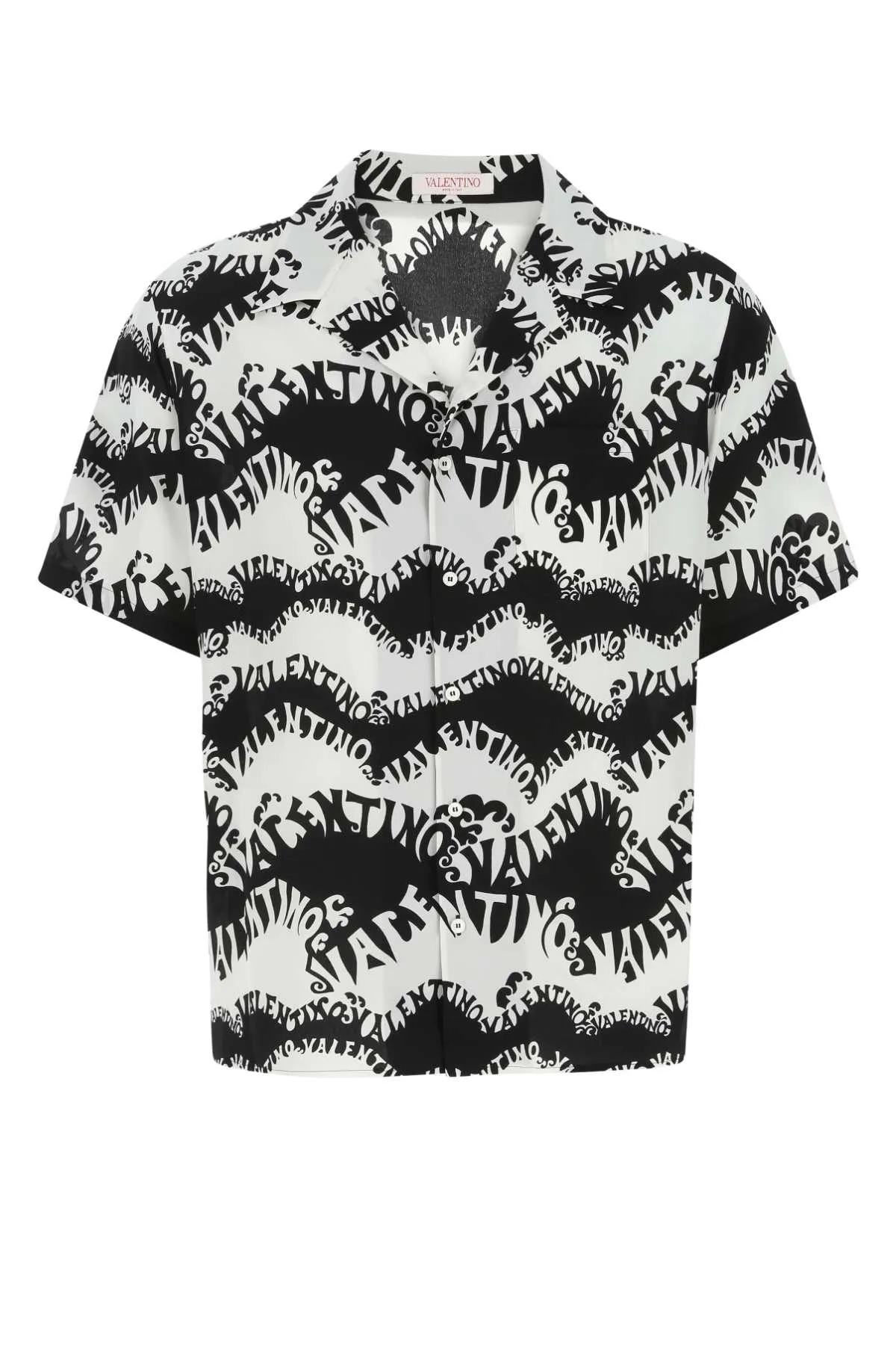 Valentino All-Over Logo Printed Short-Sleeved Shirt