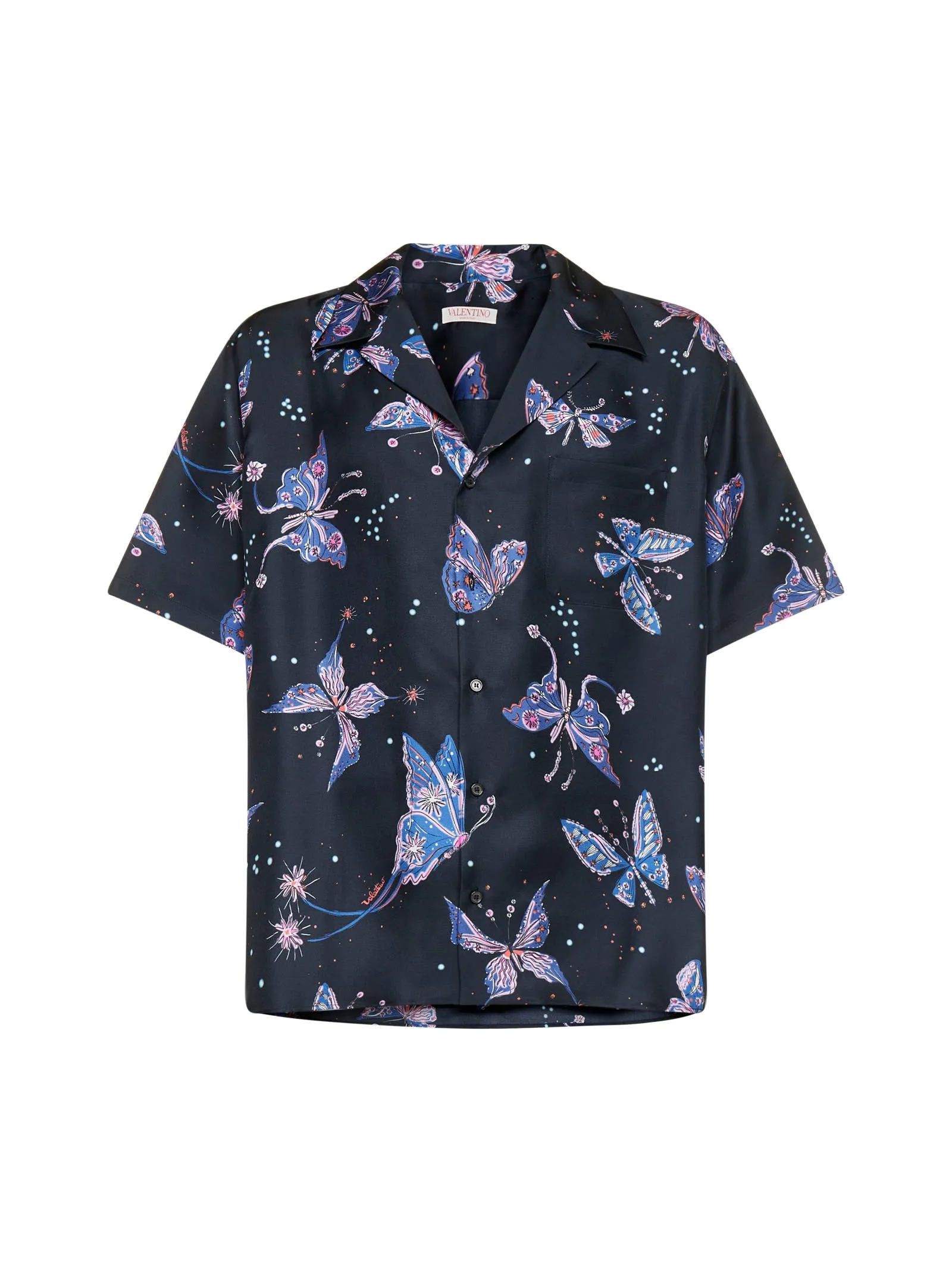 Valentino Butterfly Printed Short-Sleeved Shirt