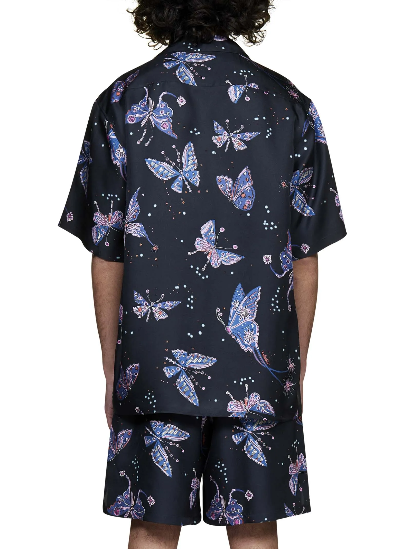 Valentino Butterfly Printed Short-Sleeved Shirt