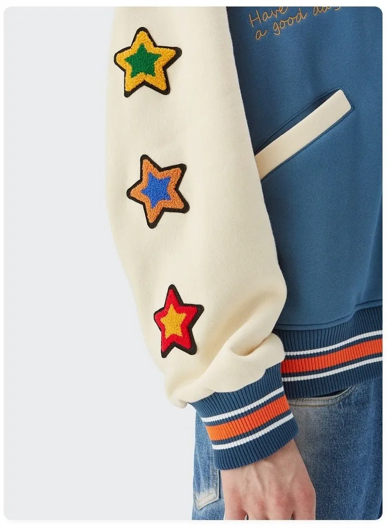 Varsity Jacket with 'Lucky' Casino Aesthetic Patching