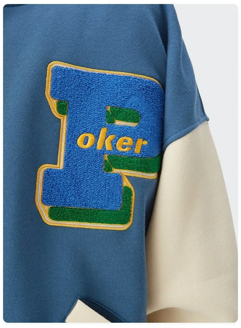 Varsity Jacket with 'Lucky' Casino Aesthetic Patching