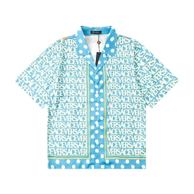 Versace 23ss new Versace Allover polka Dot printed short-sleeved shirt 6.26