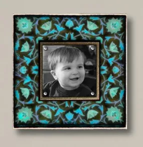 Vintage Blue Floral Small Frame