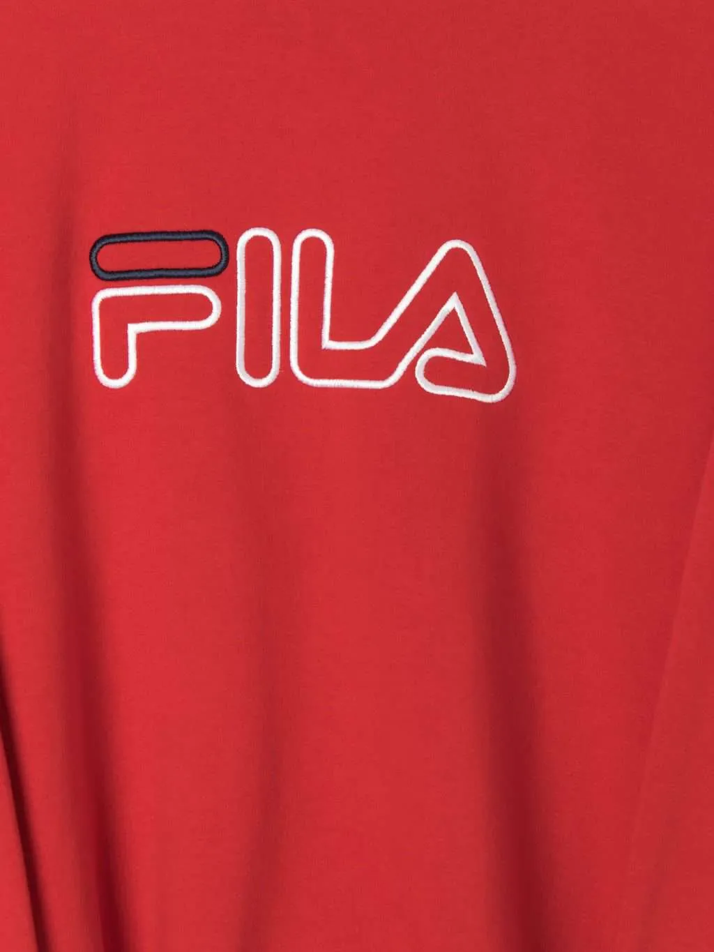 Vintage Fila sweatshirt bright red 90s Y2K spellout logo – Small / Medium