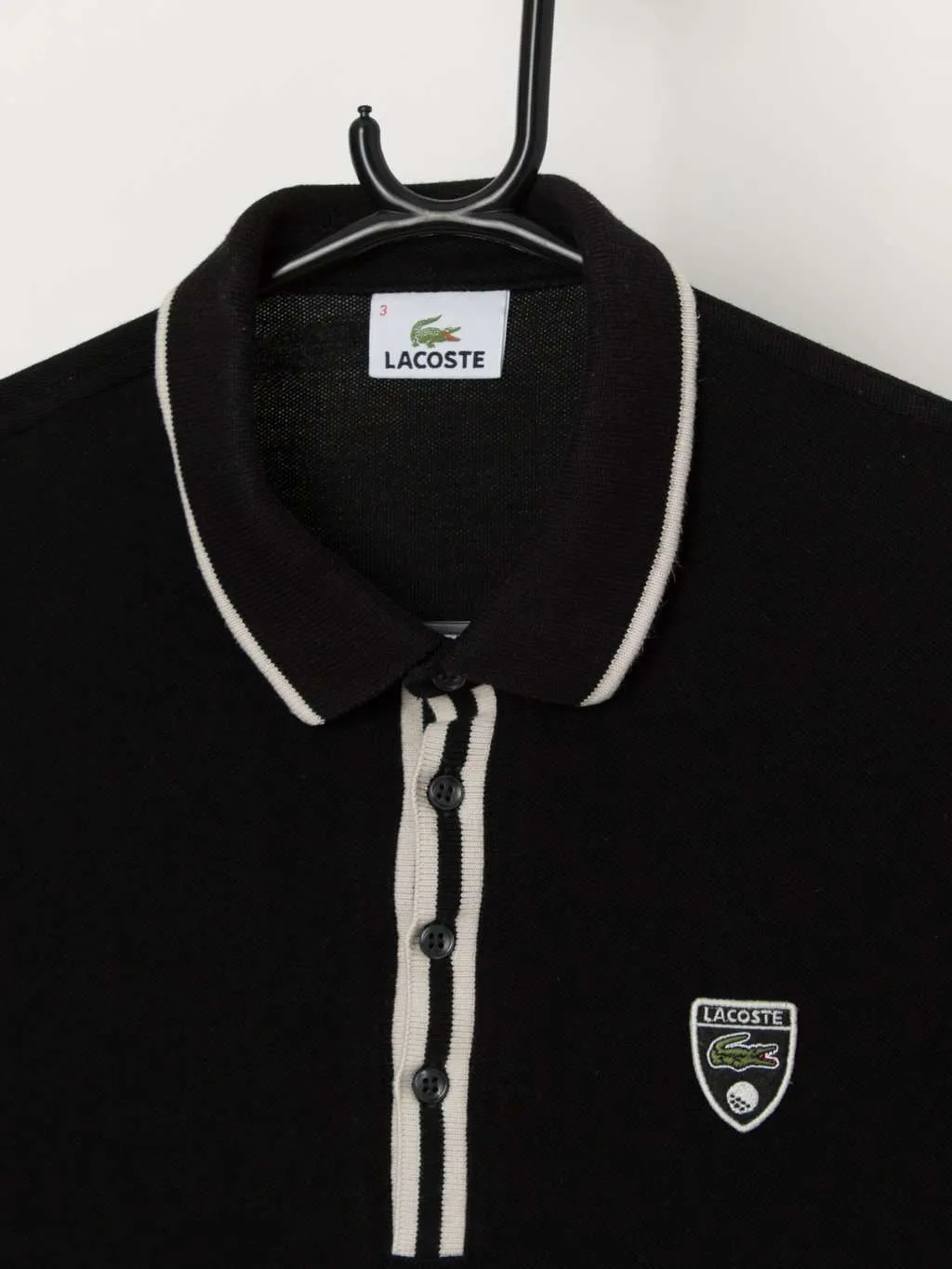 Vintage golf Lacoste polo shirt in black – Small