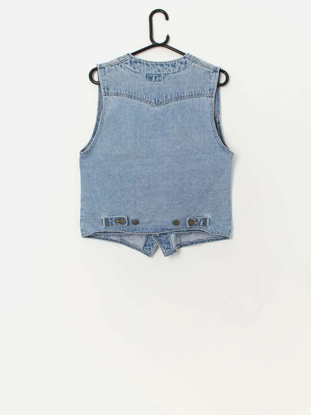 Vintage Lee Riders denim vest in stonewashed blue – Small / Medium