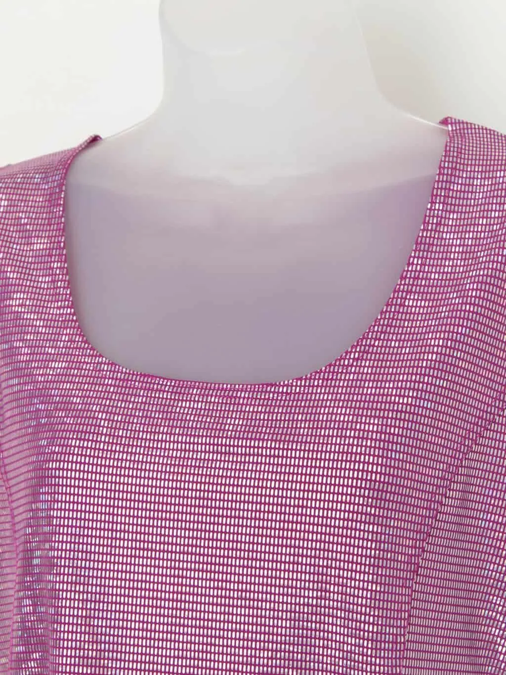 Vintage Y2K purple party top with iridescent pattern, made in the UK – Small / Medium