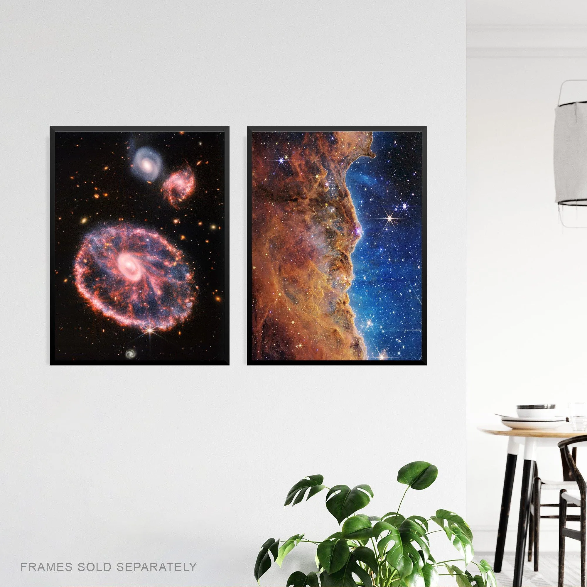 Wall Art & Pictures | Wall Art Print Pack of 3 NASA James Webb Images Cosmic Cliffs Carina Nebula Cartwheel Galaxy Cosmic Ta