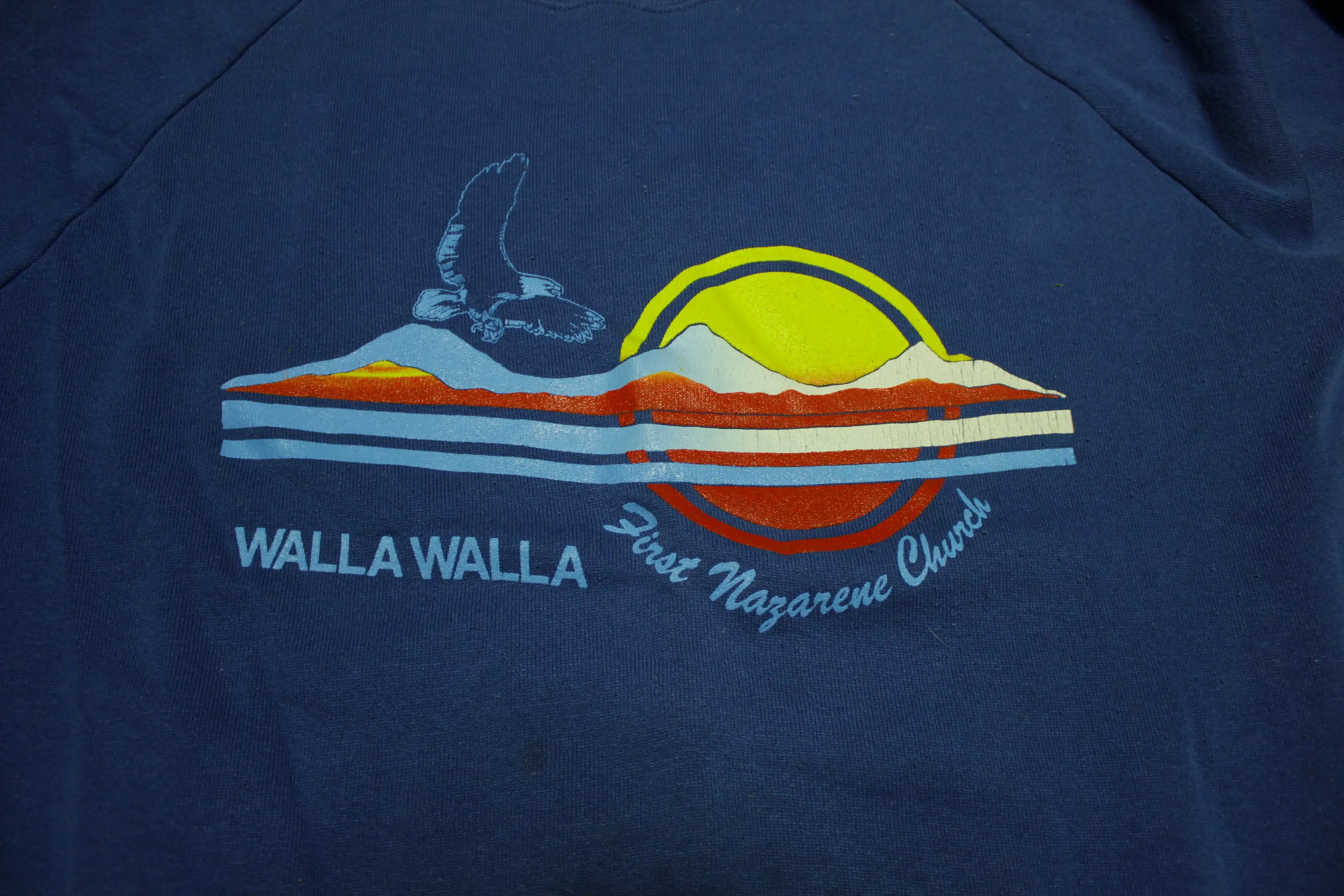 Walla Walla First Nazarene Church Vintage 80's Crewneck Tourist Sweatshirt