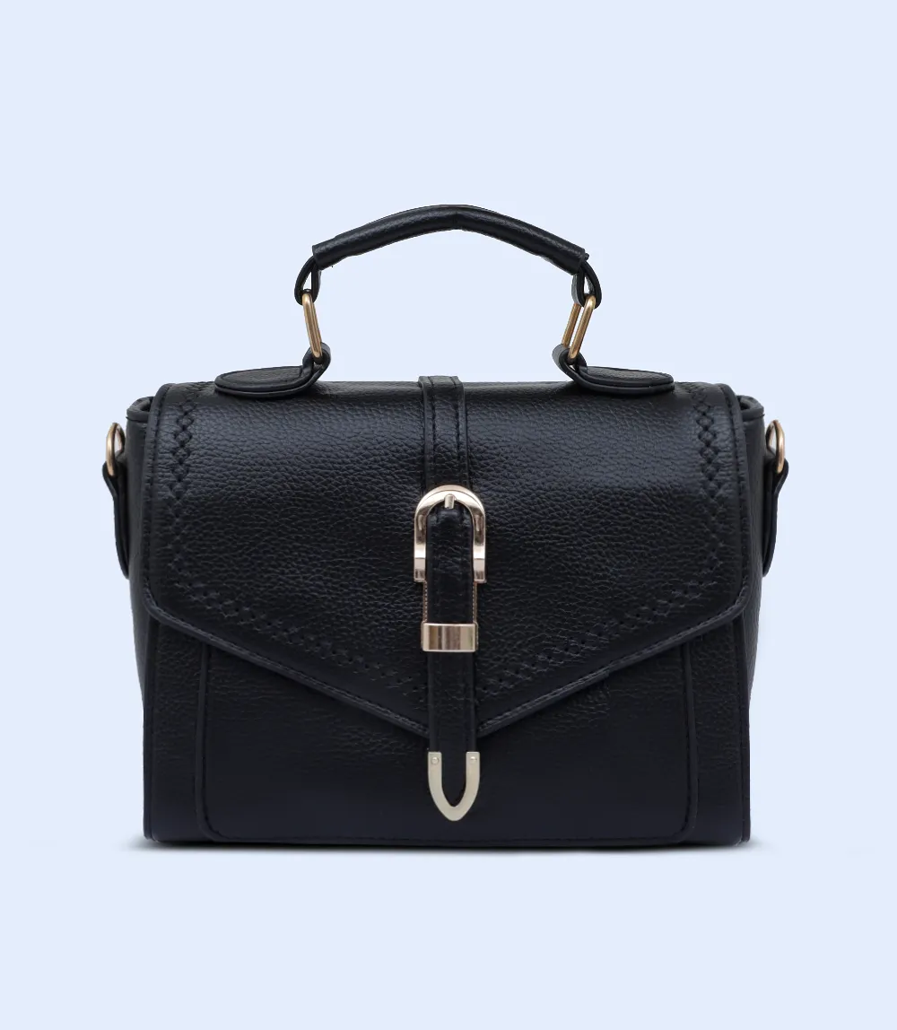 WB2760-BLACK-Women Boxy Bag