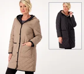 Weatherproof Quilted Reversible Duffle Coat