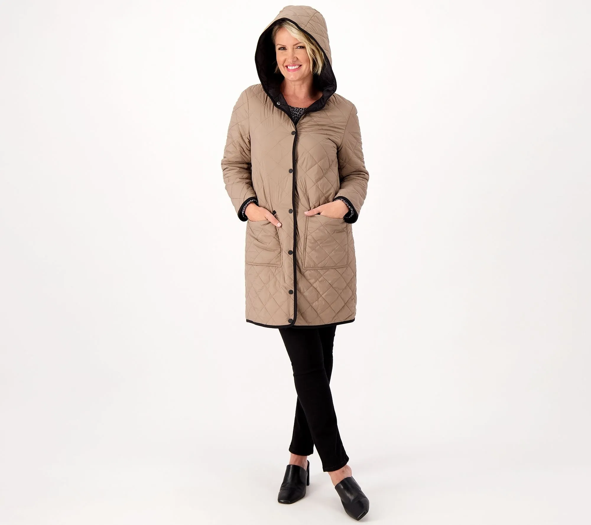 Weatherproof Quilted Reversible Duffle Coat