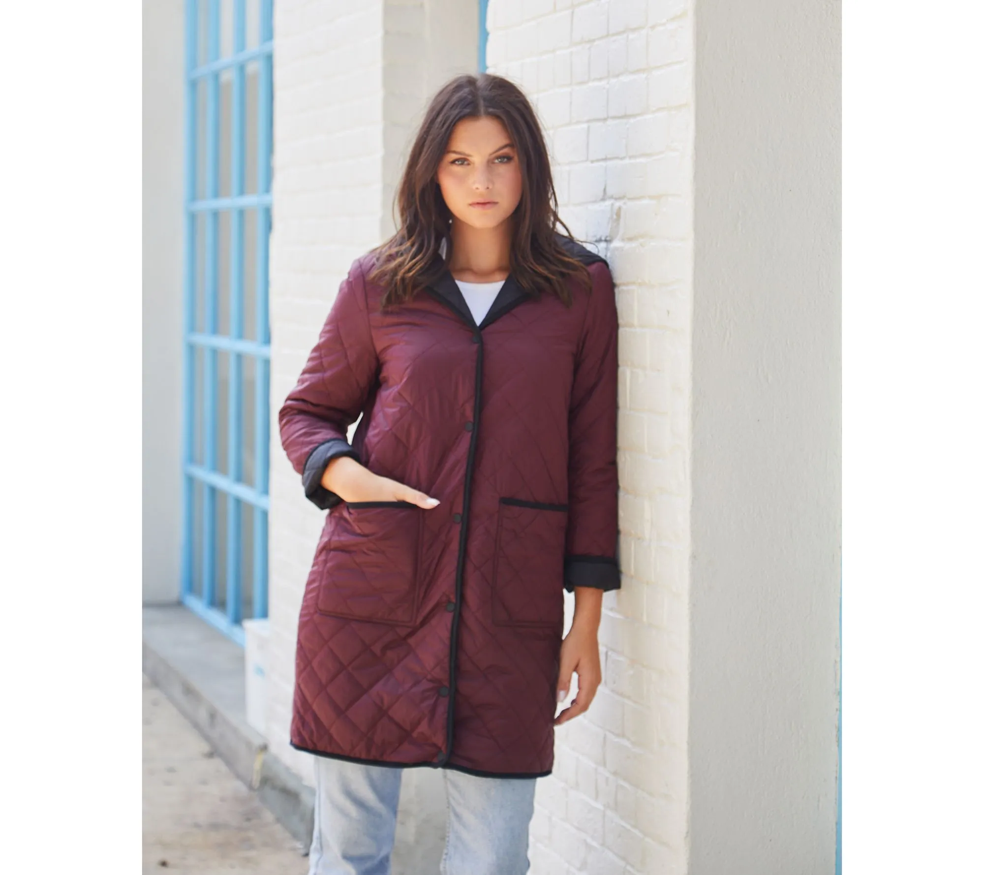 Weatherproof Quilted Reversible Duffle Coat