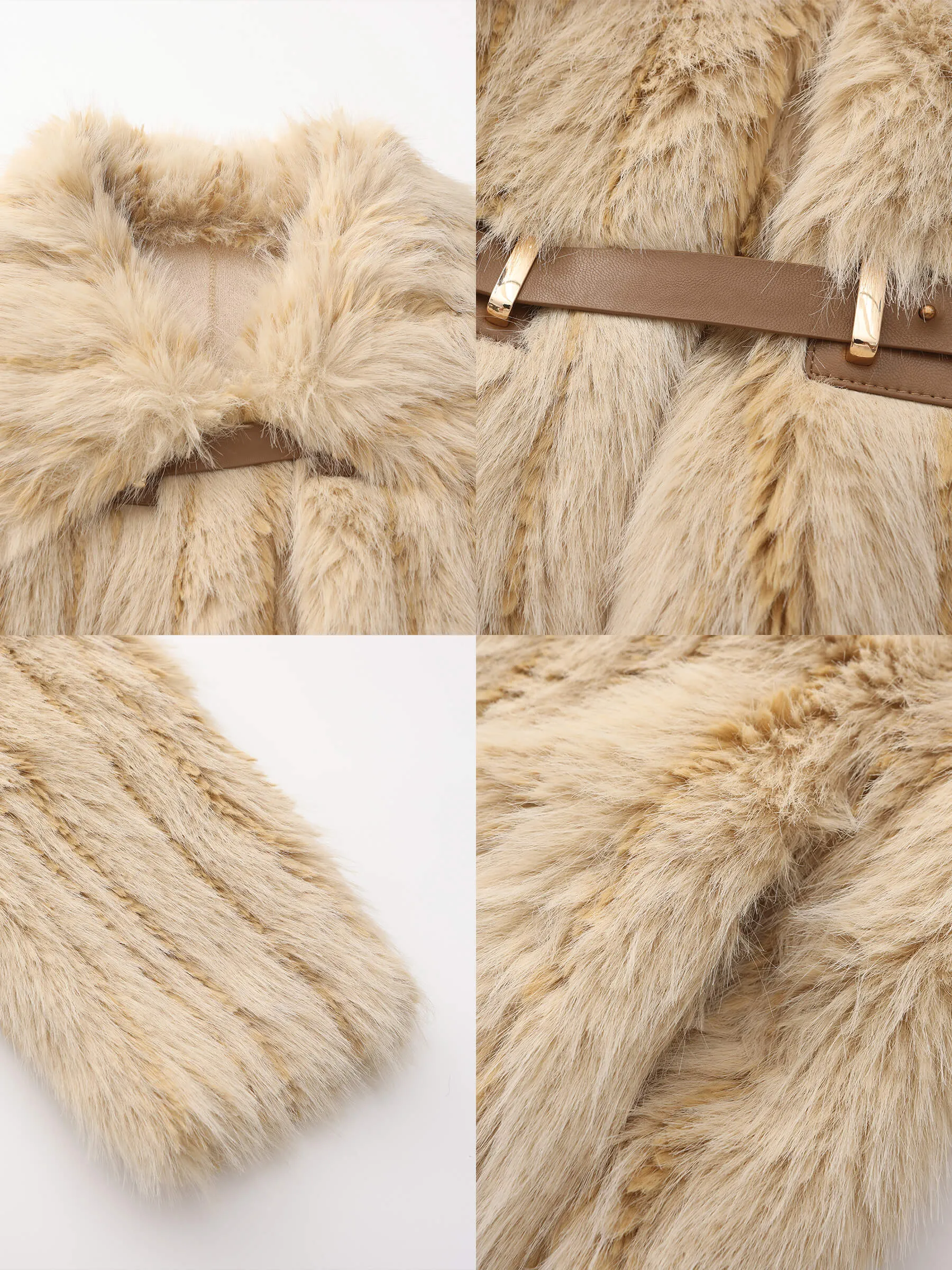 Wheat Faux Fur Short Coat