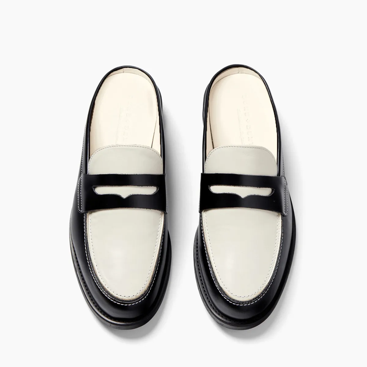 Wilde Black + White Mule Loafer - Men's