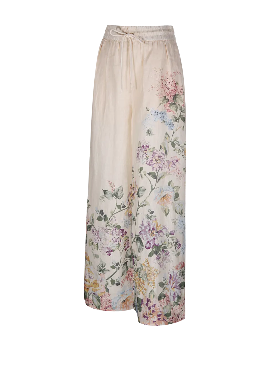 WOMAN ZIMMERMANN LIGHT PINK LINEN HALLIDAY PANT