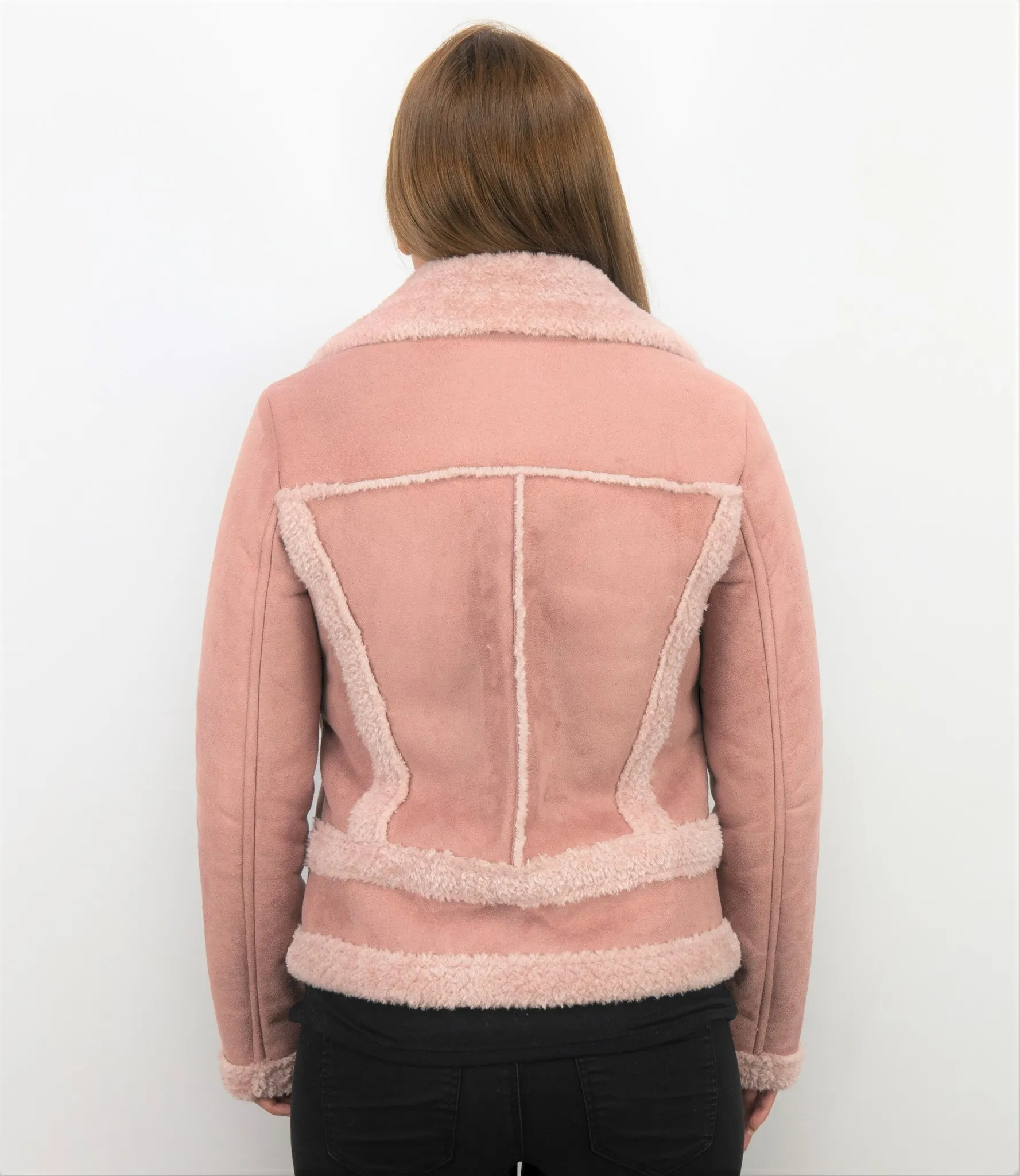 Women Lammy Coat Suede Pink |