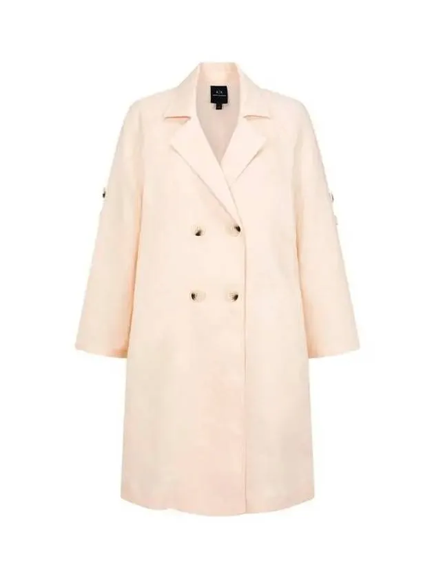 Women s Linen Raglan Double Coat Peach 270594