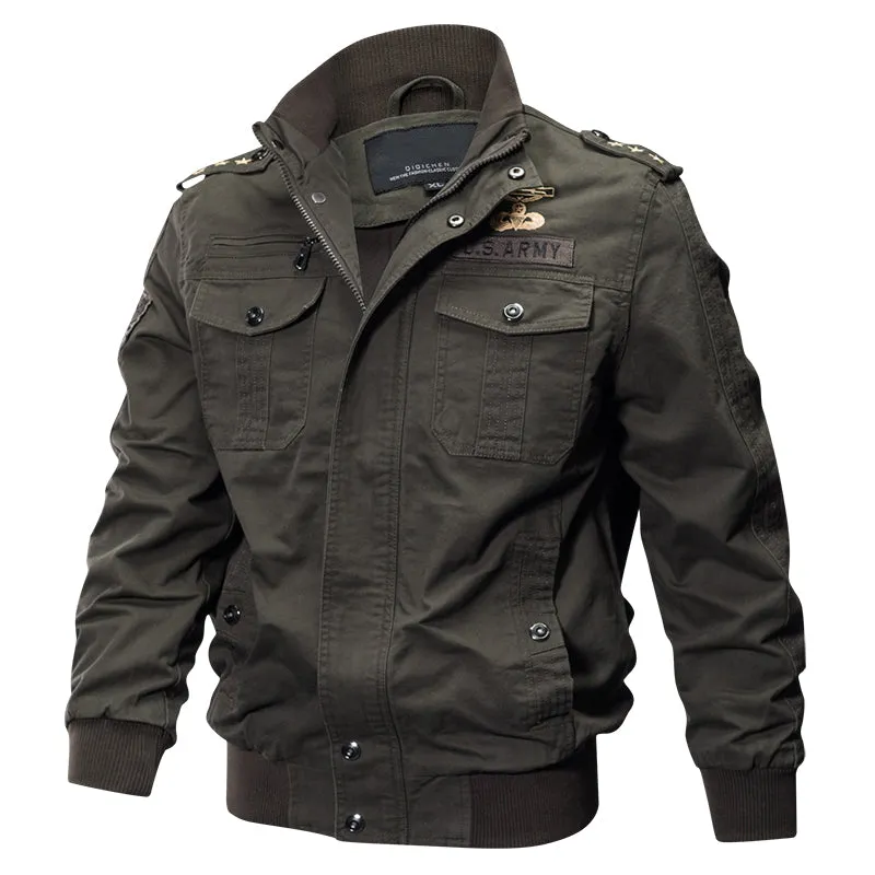 Xituodai Size Military Bomber Jacket Men Spring Autumn Casual Multi-pocket Pilot Jackets Male Army Cargo Flight Mens Jackets M-6