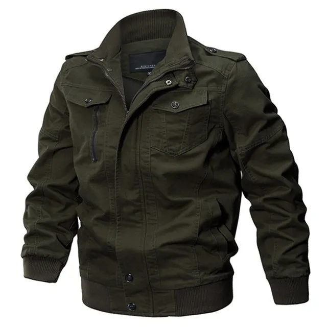 Xituodai Size Military Bomber Jacket Men Spring Autumn Casual Multi-pocket Pilot Jackets Male Army Cargo Flight Mens Jackets M-6