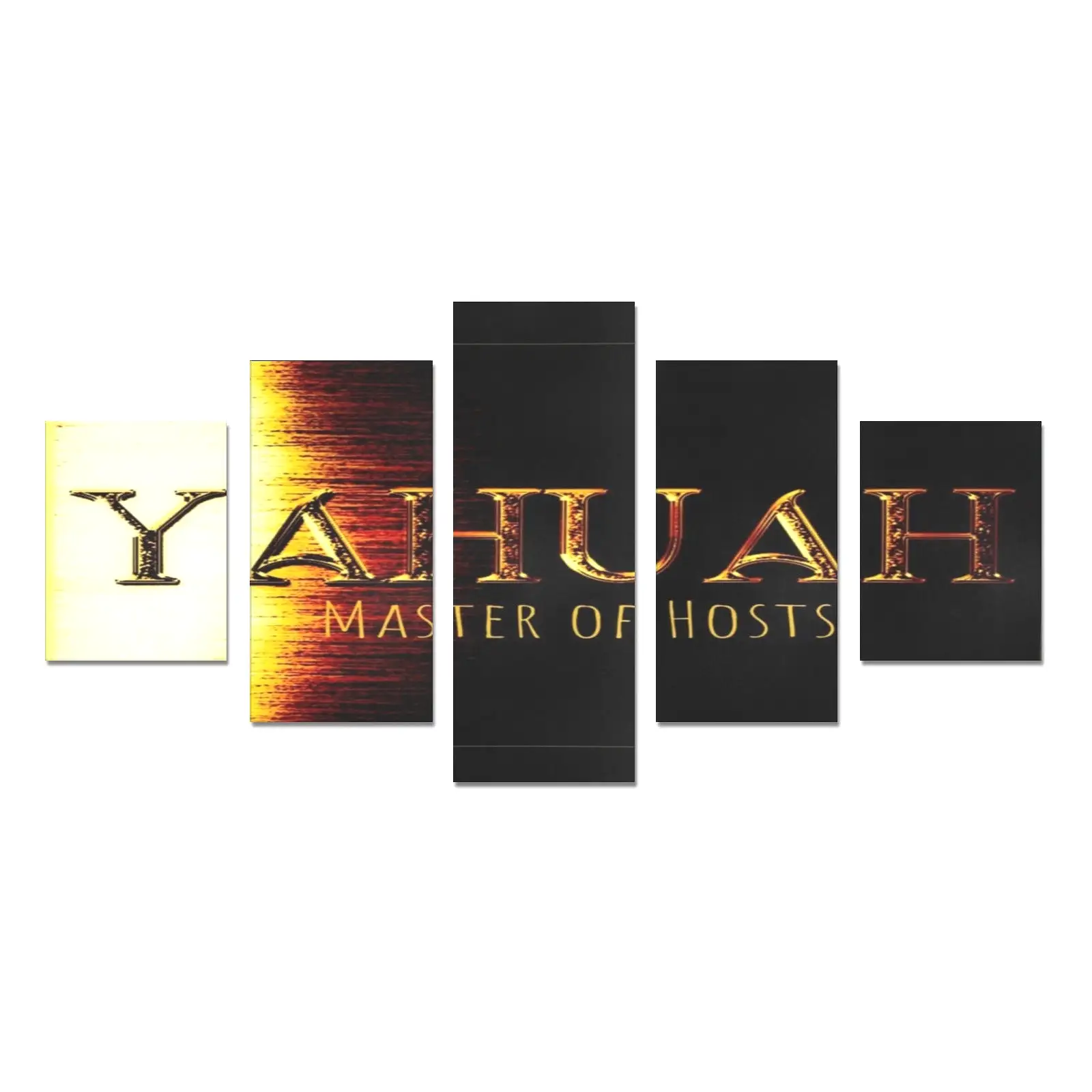 Yahuah-Master of Hosts 01-03 Canvas Wall Art Prints (No Frame) 5 Pieces/Set B