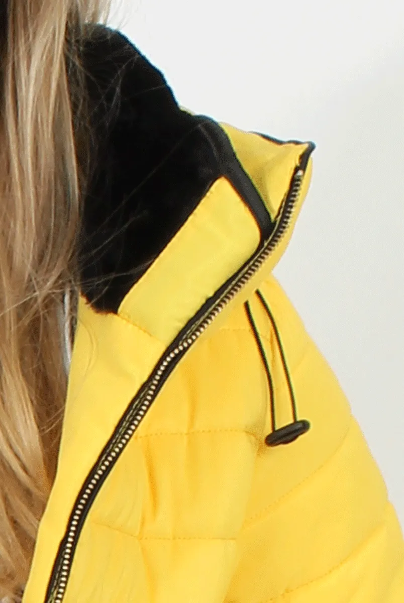 Yellow Padded Coat - Zara